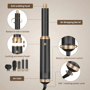 Taotique JFB-0001-04 5 in 1 Blow Dryer Brush, Upgrade Hair Dryer Brush Air Curler Air Curling Wrap Styler