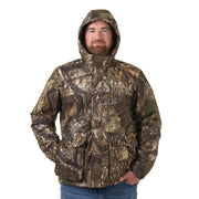 Realtree APX Insulated Hunting Parka, Waterproof, Windproof, Breathable, Sherpa-Lined Pockets, Adjustable Hood, Safety Harness Compatible, Mid-Length, Sizes S-3XL