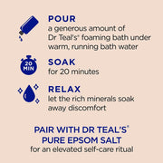 Dr Teal's Soothe & Comfort Foaming Bath with Pure Epsom Salt, Oat Milk, Argan Oil, 34 fl oz