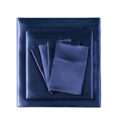 Comfort Classics MPE20-912 Solid Print Polyester 300 Thread Count Sheet Sets, Queen, Blue, 6-Pieces