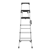 COSCO 2061AABLW Signature Series 6ft Aluminum Step Ladder, Type 1A, 300 lbs Load Capacity, Black