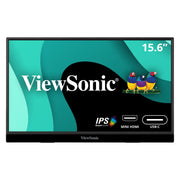 ViewSonic VX1655 15.6 Inch Full HD IPS Portable Monitor with Dual USB-C, Mini HDMI, Built-In Stand and Dual Speakers, Black