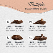 Best Friends by Sheri Calming Lux Donut Cuddler Pet Bed Bundle with Orthopedic Support, Dark Chocolate, Large 36x36, 4977