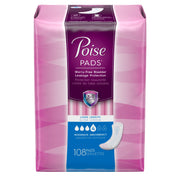 Poise 47416 Incontinence Pads, Moderate Absorbency, Long, 108 count