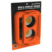 Blackstone 8217 Silicone Circle Egg and Square Omelet Ring Set in Orange, 3-Piece