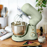 Beautiful 19468 3.5 Qt Stand Mixer, Sage Green With Flat Beater, Dough Hook, Whisk