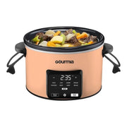 Gourmia 4.5 QT Programmable Slow Cooker, 5 Presets, Keep Warm, Peach