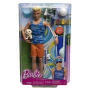 Barbie HPT50 Ken Doll With Surfboard & Puppy, Multicolor