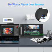 AEEZO LE1411-D 14 Inch 1080P Full HD IPS Portable Monitor with 280 Rotatable Screen, Foldable Design, Compatible with 13-17.3 Inch Laptops