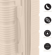 GForce 3 Piece Expandable Rolling Luggage Set, Ivory, Hard Shell, Spinner Wheels, Telescopic Handle, 20