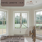 Signature Hardware 560259 Odette Brass Window Cremone Bolt - Satin Brass