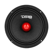 DS18 PRO-GM6.4B 6.5-Inch Midrange Loudspeaker, 480W Max Power, 4 Ohms, Red Aluminum Bullet Design