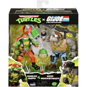 Playmates Toys Teenage Mutant Ninja Turtles x G.I. Joe Action Figure 2-Pack with Weapon Accessories, Multicolor, Plastic