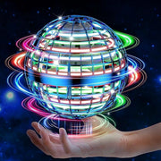 Siqh Flying Orb Ball Toy, 360 Rotating Soaring Hover Orb, Boomerang Spinner with Magic RGB LED Lights, Hand Controlled, Blue