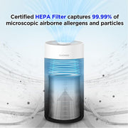 Cuckoo Air Purifier, H13 True HEPA with Activated Carbon Filter, Auto+ Mode, Sleep Mode, White, 456 sq. ft., CAC-I0510FW