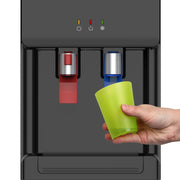 Avalon A1CTWTRCLRBLK Premium Hot/Cold Countertop Water Cooler Dispenser, Black
