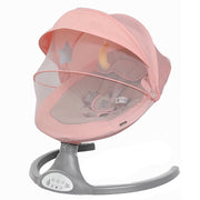 Kimbosmart Electric Baby Swing Bouncer Chair with Remote Control, Built-in Bluetooth Music, Touch Screen, 5 Swing Speeds, Pink