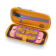 PowerA Protection Case for Nintendo Switch OLED, Switch, Switch Lite, Hard Shell with Molded Interior, Padded Screen Protector Flap, Rubber Handle, Color Splash Heroes, NSCS0302-01