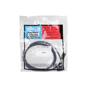 Tripp Lite Heavy-Duty Power Cord, 8 ft, 15A, 14 AWG, NEMA 5-15P to Right-Angle IEC-320-C15, Black, P019-008-C15RA