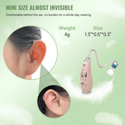 KIBVOE T100B Personal Hearing Aids Rechargeable Portable Amplifiers for Seniors - Beige
