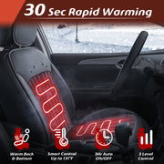 Paffenery Cooling and Heated Seat Cover Front Seat, 12V-24V Ventilated Cooling Car Seat Cushion