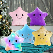 Rirool 14 Inch Blue LED Star Plush Pillow with Color Changing Night Light, Soft PP Cotton Stuffed Animal Cushion, Kids Bedtime Toy DOOLLSTAR