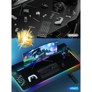 Miroddi Wireless Charging Gaming Mousepad with 15W Fast Charging, Large 31.5 x 11.81 in Black