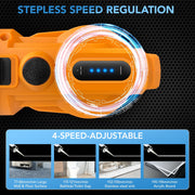 SPBTAR Cordless Caulking Gun, Battery Powered, 10oz Capacity, 4 Adjustable Speeds, Anti-Drip, LED Light, Includes 2x 2.0Ah Batteries and 20 Silicone Caulking Tools, Orange
