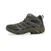 Merrell Moab 3 Mid Waterproof Hiking Shoes, Black/Beluga, Leather Upper, Vibram TC5+ Outsole, J00003598
