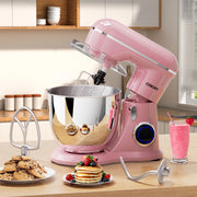 CEBORY 1533 6 QT Tilt-Head 10-Speed 3-IN-1 Stand Mixer - Sakura Pink