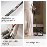 Dyson PencilVac Fluffy Cordless Stick Vacuum, Lightweight 2.86 lb, 50 Air Watts Suction, Black