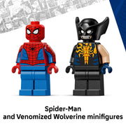 LEGO Marvel Spider-Man Car vs. Venomized Wolverine Building Toy, 134 Pieces, Multicolor, 6588663