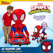 Flybar Marvel Spidey ImaginAir 6V Ride-On Bumper Car with Inflatable Character