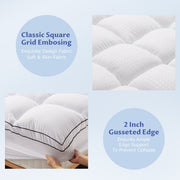 JUSTLET 2'' Extra Thick Full Mattress Topper, White