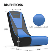 GTRACING GTW-400R-BL-N Faux Leather Floor Rocker Video Gaming Chair, Blue