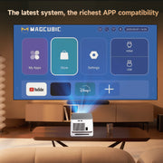 Magcubic Portable Projector, HY350max, Native 1080P Full HD with 8K Support, 900 ANSI Lumens, Auto Focus, Auto Keystone, Android 14, WiFi 6, Bluetooth 5.4
