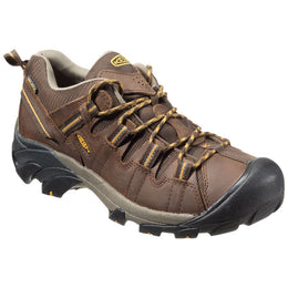 KEEN Targhee II Waterproof Hiking Shoes for Men - Cascade Brown/Golden Yellow - 9.5M