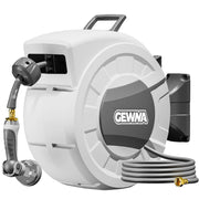 Gewna KF100276-01WM 1/2 in x 100 ft Retractable Wall Mounted Garden Hose Reel with 10 Pattern Nozzle