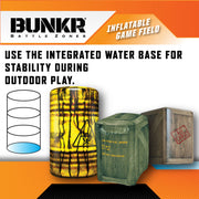 Bunkr Battle Pack Inflatable Urban-Themed Shields with 3-Way Valves and Strategy Game Cards