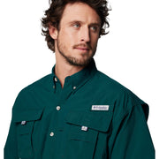 Columbia Bahama Short-Sleeve Button-Down Shirt - Midnight Teal - 2XL