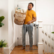 Kids2 Summer Infant Extra Tall Wide Safety Pet and Baby Gate, Gray, Fits 29.5-53 in Wide Openings, 38 in Tall, Walk-Thru Door with Auto-Close and Dual Mounting Options