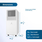 Friedrich 10000 BTU 3-In-1 Portable Air Conditioner with Wi-Fi Control, White, ZCP10SB