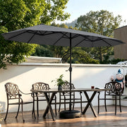 Autlaycil OB-OTU050GY 13ft Patio Umbrella with Crank System and Sturdy Ribs, Gray