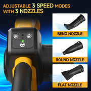 Hitofish Small Cordless Leaf Blower, 20V, 210 MPH Wind Speed, 3 Speed Modes, Includes 2 Batteries and Fast Charger, 3 Nozzles, Lightweight Handheld Yard Tool, HI-3617