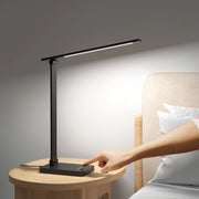 Lighting EVER 3100040-US Lepro LED Dimmable Reading Desk Lamp with USB Charging Port 15W, Black