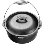 Lodge Cast-Iron Dutch Oven with Spiral Bail and Iron Lid