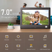 KODAK 708C 7 Inch Wood Digital Picture Frame with Remote Control?Wood