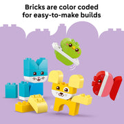 LEGO DUPLO My First 3 in 1 Creative Cute Pets Building Toy, Multicolor, 24 Pieces, Ages 18 Months and Up, 6581007