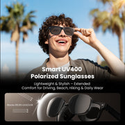 Amazing Impulse SS-MATTEBB1 WeariQ Bluetooth Smart Glasses, Medium (53-55 mm), Matte Black/Black