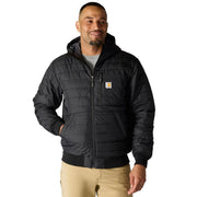 Carhartt Rain Defender Relaxed-Fit Lightweight Insulated Hooded Jacket for Men - Black - XLT